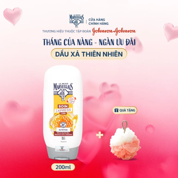 Dầu Xả Dưỡng Tóc Le Petit Marseillais Làm Mềm Mượt Bóng Khỏe Nhanh 200ml